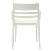 Teesy 22 Inch Side Dining Armchair Set of 4 Indoor Outdoor White Finish By Casagear Home BM315392