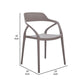 Geni 23 Inch Side Dining Chair Set of 4 Indoor Outdoor Gray Finish By Casagear Home BM315397