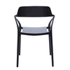 Geni 23 Inch Side Dining Chair Set of 4 Indoor Outdoor Black Finish By Casagear Home BM315398