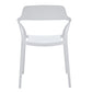 Geni 23 Inch Side Dining Chair Set of 4 Indoor Outdoor White Finish By Casagear Home BM315399