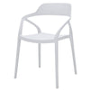 Geni 23 Inch Side Dining Chair Set of 4 Indoor Outdoor White Finish By Casagear Home BM315399