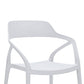 Geni 23 Inch Side Dining Chair Set of 4 Indoor Outdoor White Finish By Casagear Home BM315399