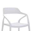 Geni 23 Inch Side Dining Chair Set of 4 Indoor Outdoor White Finish By Casagear Home BM315399