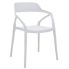 Geni 23 Inch Side Dining Chair Set of 4, Indoor Outdoor, White Finish By Casagear Home