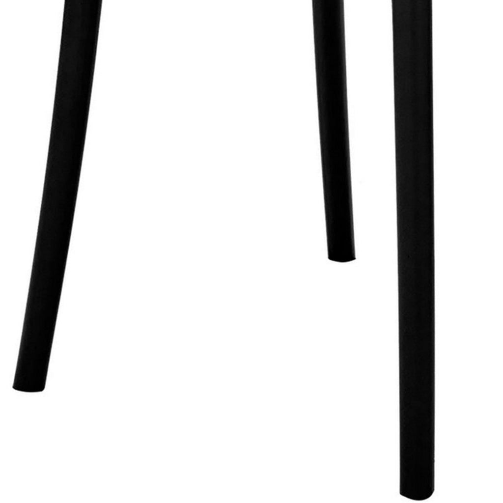 Heem 19 Inch Side Dining Chair Set of 4 Armless Indoor Outdoor Black By Casagear Home BM315400