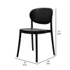 Heem 19 Inch Side Dining Chair Set of 4 Armless Indoor Outdoor Black By Casagear Home BM315400