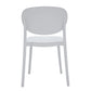 Heem 19 Inch Side Dining Chair Set of 4 Armless Indoor Outdoor White By Casagear Home BM315401