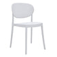 Heem 19 Inch Side Dining Chair Set of 4, Armless, Indoor Outdoor, White By Casagear Home