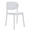 Heem 19 Inch Side Dining Chair Set of 4 Armless Indoor Outdoor White By Casagear Home BM315401