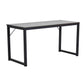 Tmy 55 Inch Office Desk Table Rectangular Study Space Black Metal Wood By Casagear Home BM315435