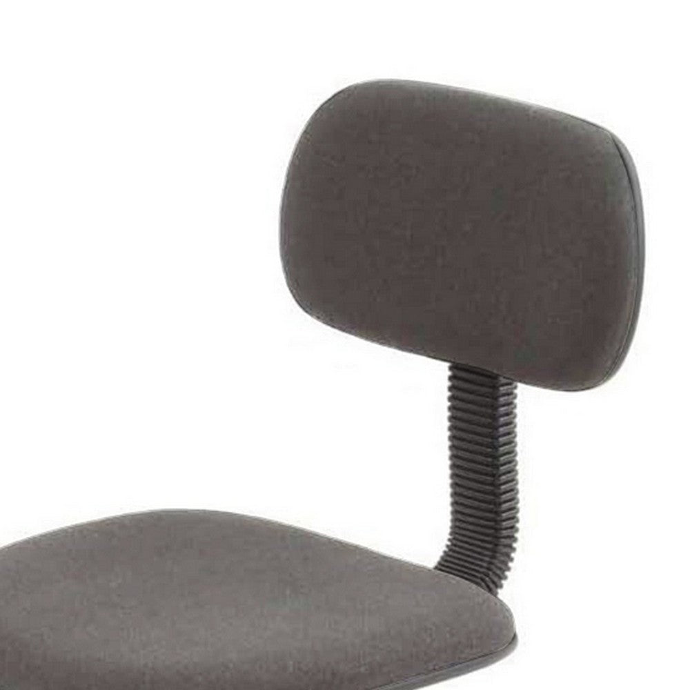 Gyna 20 Inch Swivel Office Computer Chair Armless Ergonomic Design Gray By Casagear Home BM315438