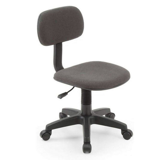 Gyna 20 Inch Swivel Office Computer Chair, Armless, Ergonomic Design, Gray By Casagear Home