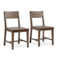 Lio 18 Inch Dining Chair Set of 2 Armless Open Style Brown Pine Wood By Casagear Home BM315452