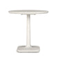 Paul 31 Inch Outdoor Bistro Table Tulip Padestal Base White Concrete By Casagear Home BM315455