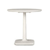 Paul 31 Inch Outdoor Bistro Table Tulip Padestal Base White Concrete By Casagear Home BM315455