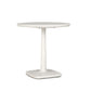 Paul 31 Inch Outdoor Bistro Table Tulip Padestal Base White Concrete By Casagear Home BM315455