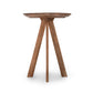 Dri 42 Inch Bar Table Round Top Pyramid Base Brown Solid Mango Wood By Casagear Home BM315457