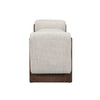 Sira 60 Inch Wide Bench Beige Polyester Upholstery Solid Ash Wood By Casagear Home BM315460