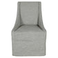 Wry 23 Inch Rolling Dining Chair with Castors Cushioned Gray Polyester By Casagear Home BM315468