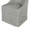 Wry 23 Inch Rolling Dining Chair with Castors Cushioned Gray Polyester By Casagear Home BM315468