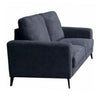 Jake 3 Piece Sofa Loveseat and Chair Living Room Set Black Chenille By Casagear Home BM315474