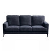 Jake 3 Piece Sofa Loveseat and Chair Living Room Set Black Chenille By Casagear Home BM315474