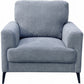 Jake 3 Piece Sofa Loveseat and Chair Living Room Set Gray Chenille By Casagear Home BM315475