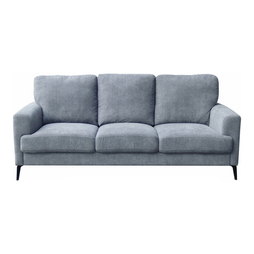 Jake 2 Piece Sofa and Loveseat Living Room Set Gray Chenille Metal Legs By Casagear Home BM315477