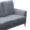 Jake 85 Inch Sofa Gray Chenille and Plush Foam Cushions Metal Legs By Casagear Home BM315479