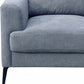 Jake 85 Inch Sofa Gray Chenille and Plush Foam Cushions Metal Legs By Casagear Home BM315479