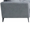 Jake 85 Inch Sofa Gray Chenille and Plush Foam Cushions Metal Legs By Casagear Home BM315479