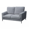 Jake 61 Inch Loveseat Gray Chenille and Plush Foam Cushions Metal Legs By Casagear Home BM315481