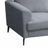 Jake 61 Inch Loveseat Gray Chenille and Plush Foam Cushions Metal Legs By Casagear Home BM315481