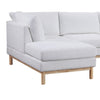 Hle 124 Inch Wide Sectional Sofa Double Chaise U Shape White Sherpa Wood By Casagear Home BM315484