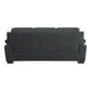 Hugh 80 Inch Sofa Dark Gray Polyester Soft Foam Cushioned Solid Wood By Casagear Home BM315495