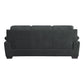 Hugh 80 Inch Sofa Dark Gray Polyester Soft Foam Cushioned Solid Wood By Casagear Home BM315495