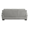 Hugh 80 Inch Sofa Gray Polyester Soft Foam Cushioned Solid Wood Frame By Casagear Home BM315497