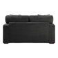 Meadow 68 Inch Loveseat Gray Microfiber 2 Pillows Brown Solid Wood By Casagear Home BM315542