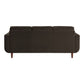 Jim 83 Inch Sofa Chocolate Brown Velvet 2 Accent Pillows Solid Wood By Casagear Home BM315559