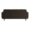 Jim 83 Inch Sofa Chocolate Brown Velvet 2 Accent Pillows Solid Wood By Casagear Home BM315559