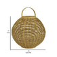 Hani 17 Inch Tabletop Decor Lantern Woven Fiber Oval Shape Brown By Casagear Home BM315590