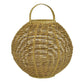 Hani 17 Inch Tabletop Decor Lantern, Woven Fiber, Oval Shape, Brown By Casagear Home