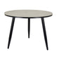 Tavi 24 Inch Plant Stand Side Table Round White Marble Top Black Metal By Casagear Home BM315595