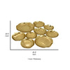 Jiva 9 Piece Decorative Bowl Set Irregular Shaped Design Gold Metal By Casagear Home BM315604