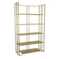 71 Inch Modern Plant Stand Storage Rack, 5 Open Shelves, Gold Metal Frame By Casagear Home