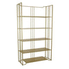 71 Inch Modern Plant Stand Storage Rack, 5 Open Shelves, Gold Metal Frame By Casagear Home