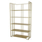 71 Inch Modern Plant Stand Storage Rack 5 Open Shelves Gold Metal Frame By Casagear Home BM315614