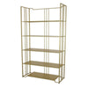 71 Inch Modern Plant Stand Storage Rack 5 Open Shelves Gold Metal Frame By Casagear Home BM315614