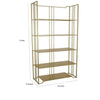 71 Inch Modern Plant Stand Storage Rack 5 Open Shelves Gold Metal Frame By Casagear Home BM315614