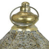 18 Inch Decorative Lantern Embossed Design Tear Drop Shape Gold Metal By Casagear Home BM315654